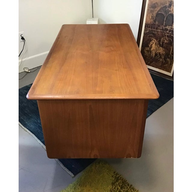 Wood Mid 20th Century Danish Modern Style Teak Desk For Sale - Image 7 of 13