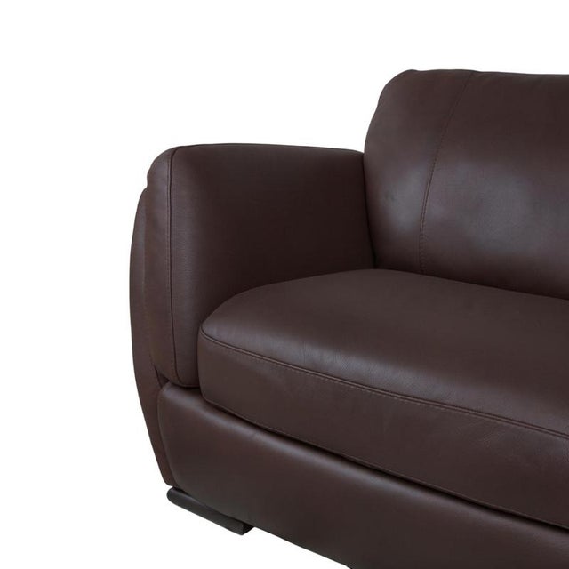 Modern A399 2-Seater Dark Brown Leather Sofa from Natuzzi Editions For Sale - Image 3 of 12