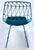 Metal Vintage Mid-Century Modern Style Teal Wire Chairs For Sale - Image 7 of 12