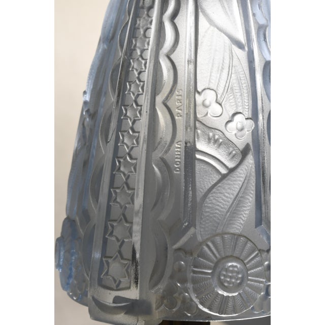 Blue French Art Deco Lamp by Donna Paris 1930 France - A Pair For Sale - Image 8 of 9