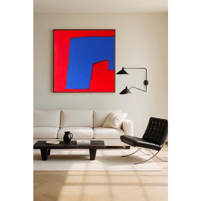 Bodasca, Red and Blue Osmosis, 2026, Acrylic Painting on Canvas For Sale - Image 3 of 10