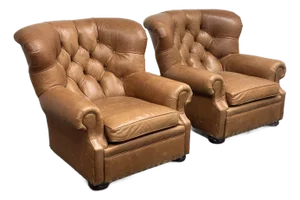 E J Victor for Ralph Lauren Home Writer’s Club Chairs, Pair