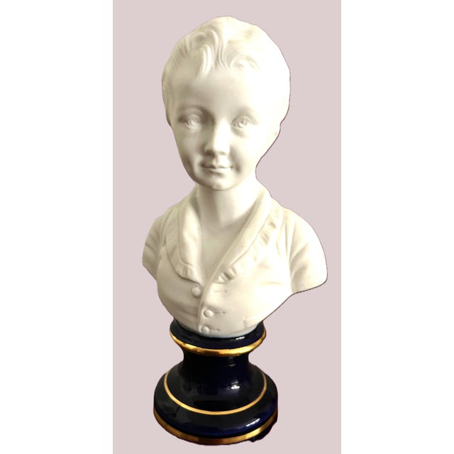 Small Biscuit Bust of Alexandre Brongniart after Jean-Antoine Houdon, Limoges, 1950s For Sale - Image 9 of 9