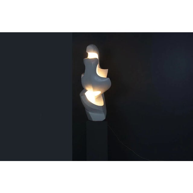 1980s Monumental Plaster Light Sculpture by M. Reollon, 1981 For Sale - Image 5 of 10