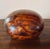1970’s artesian hand turned burled wood covered bowl. 7.5” wide, 5.75" tall. Smells really good.