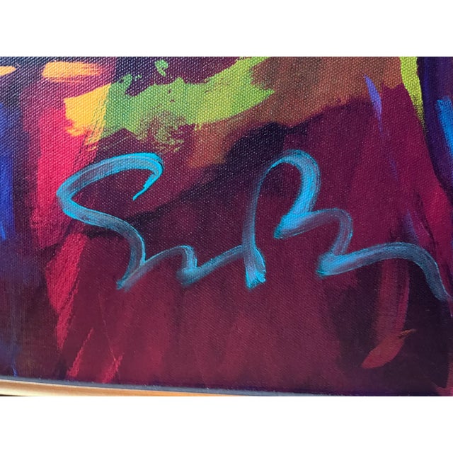2000 - 2009 Contemporary Mixed Media Painting on Canvas Muhammad Ali Usa Gold by Simon Bull For Sale - Image 5 of 12
