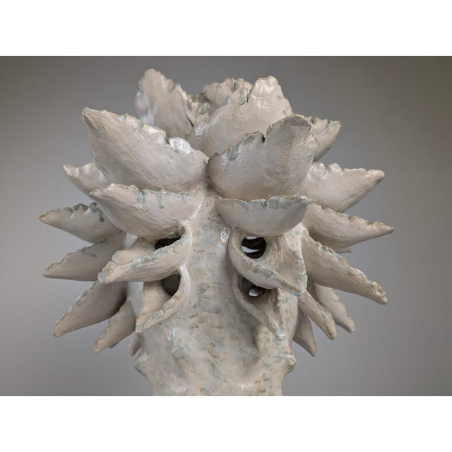 Glazed Ceramic Sculpture Lamp by Birthe Aksby, Denmark, 1970s For Sale - Image 14 of 17