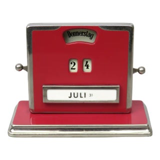 Art Deco Chrome Eternal Calendar from Jakob Maul For Sale