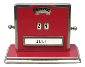 Art Deco Chrome Eternal Calendar from Jakob Maul