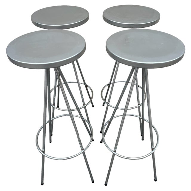 Stool Created by Lluis Pau, 1990s, Set of 4 For Sale