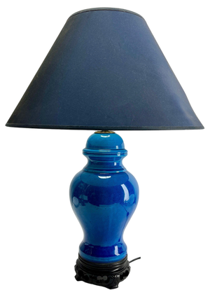 Chinese Turquoise Glazed Ceramic Table Lamp, 1950