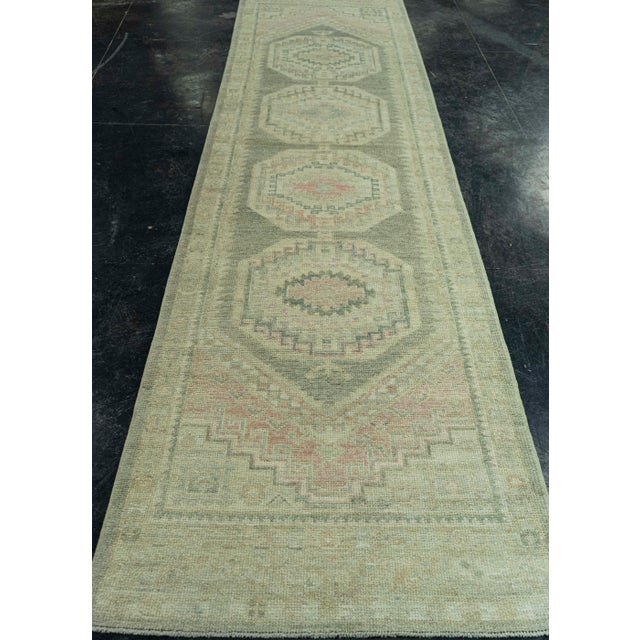 Early 21st Century Turkish Oushak Rug 3'1" x 12'6" #19261 For Sale - Image 5 of 8