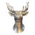 1990s Jägermeister Deer Head Shot Glass Stainless Steel For Sale