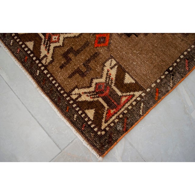 1970s Vintage Hand Knotted Small Rug For Sale - Image 9 of 11