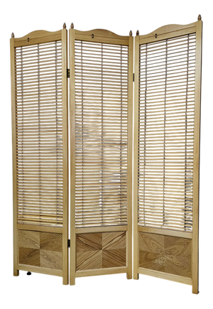 French Blonde Beech Room Divider, 1960s
