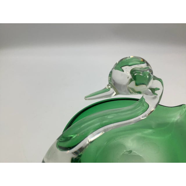 1980s Decorative Green Glass Bird For Sale - Image 12 of 13