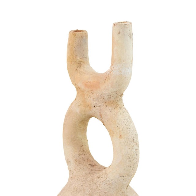 Sculpture Materials Unglazed Terracotta Sculptural Vase | One of a Kind For Sale - Image 7 of 10
