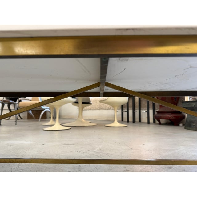 Paul McCobb for the Irwin Collection Brass & White Glass Coffee Table For Sale - Image 17 of 17