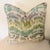 Contemporary Decorative Throw Pillows in Robert Allen Watercolor Ikat Jacquard Fabric, a Pair For Sale - Image 3 of 9