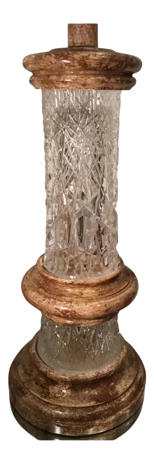 Mid Century Modern Josef Pravec Modernist Cut Austrian Crystal Table Lamp