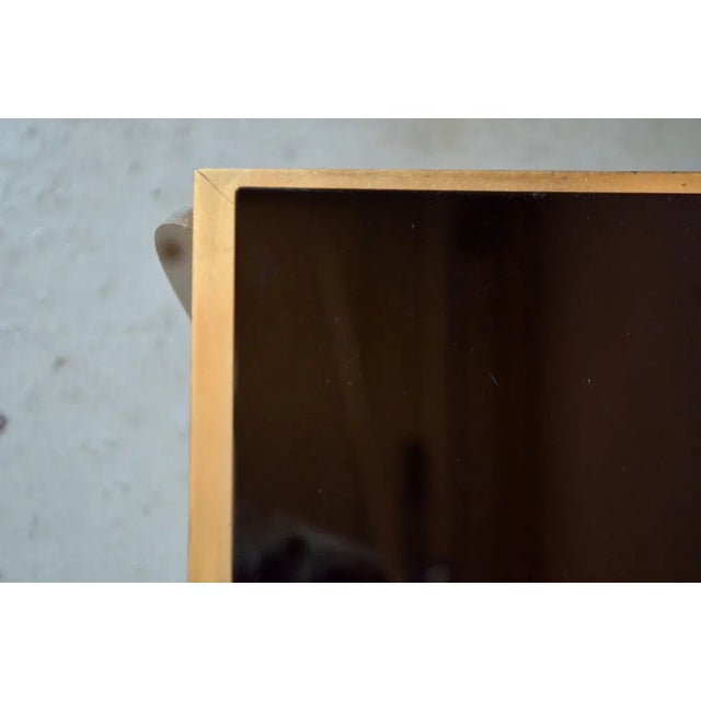 Vintage French Neo-Louis XVI Black Glass Coffee Table, 1960s For Sale - Image 11 of 18