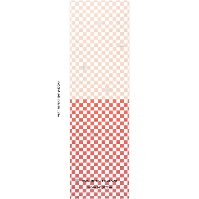 A small-scale checkered pattern with a unique painterly aesthetic, Gambit in earthy-pink-and-red captures the textural...