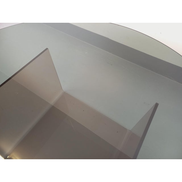 Space Age Round Coffee Table in Glass and Acrylic Glass, 1970s For Sale - Image 12 of 15