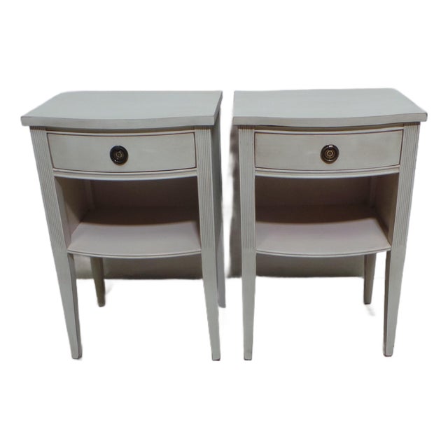 Gustavian Style Unique Set of Nightstands For Sale