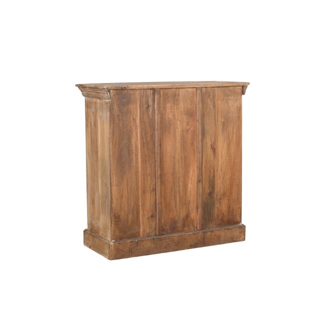 2020s Cabinet/Buffet Constructed From Antique Indian Carved Door Panels and Reclaimed Wood For Sale - Image 5 of 5