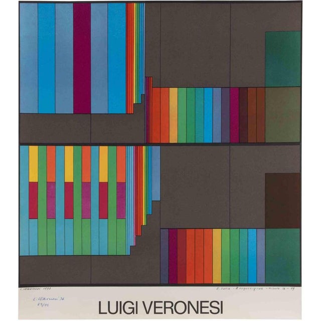 Abstract Composition is a lithograph, realized in the 1970s by Luigi Veronesi . Hand-signed in the lower left. Numbered....