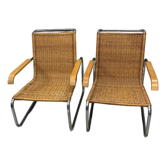 1990s Pair of Chairs in the Manner of Marcel Breuer For Sale