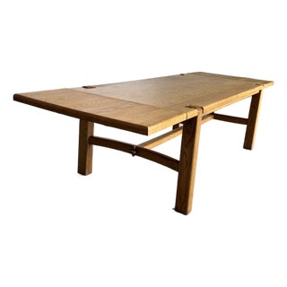 Vintage Studio Craft Large Oak Dining Table For Sale
