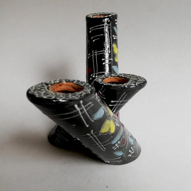 Mid-Century Italian Ceramic Candleholder by R. Rolli For Sale - Image 9 of 9