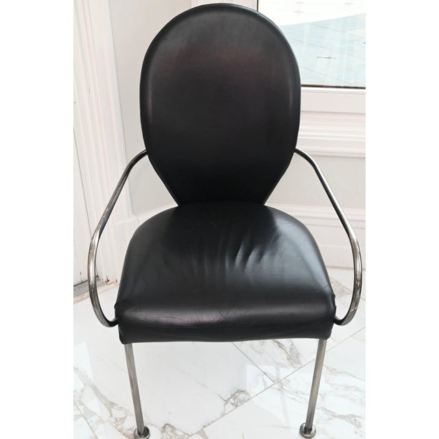 1990s Pair of Dia Arm Chairs - Design Institute of America - Postmodern 1990's Dining Chairs For Sale - Image 5 of 8