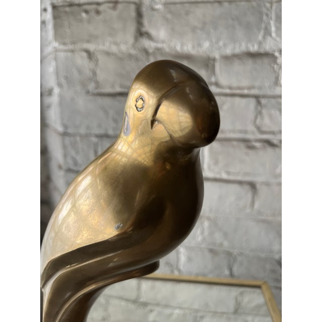 Metal 1970s Palm Regency Brass Parrot For Sale - Image 7 of 12