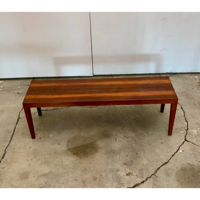 Mid-Century Modern Severin Hansen Rosewood Side Table for Haslev Mobelfabrik, Denmark 1960's For Sale - Image 3 of 13