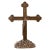 Contemporary Bronze Religious Cross with Trifold Extremities and Rocky Base For Sale - Image 12 of 12