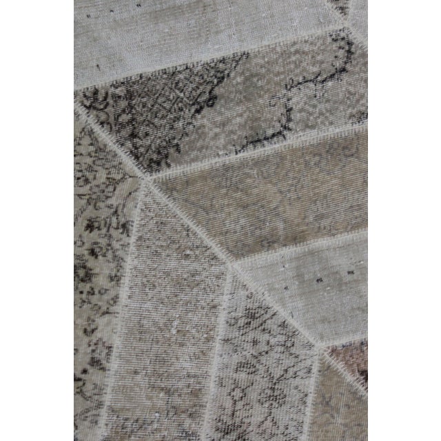 Traditional Hand Knotted Vintage Patchwork Rug - 8'2" X 9'11" For Sale - Image 3 of 3