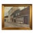 Antique Danish Folk Art Cityscape Study of a Street, Signed For Sale