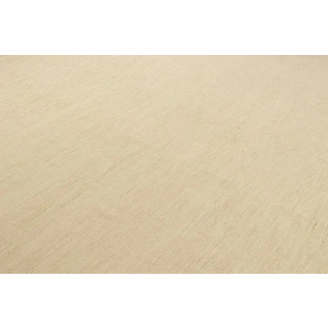 Rug & Kilim Rug & Kilim’s Contemporary Textural Solid Rug in Beige -9x18 For Sale - Image 4 of 7