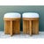 Vintage Rattan Drum Stools - A Pair For Sale - Image 9 of 12