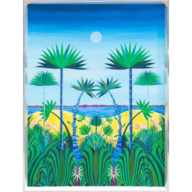 Geometric Beach Scene, Painting For Sale - Image 4 of 4