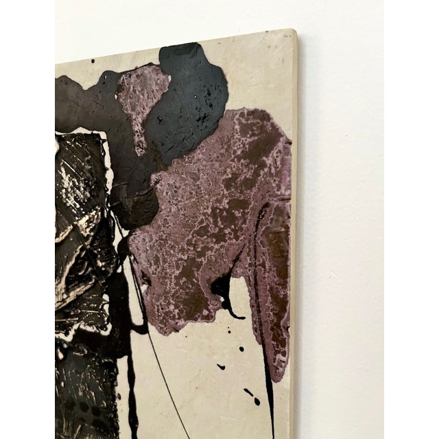 1970s 1970s Borje Skohg Gustavsberg Silvered Polychrome Stoneware Abstract Modenist Wall Reliefs -- Offered as a Pair For Sale - Image 5 of 16