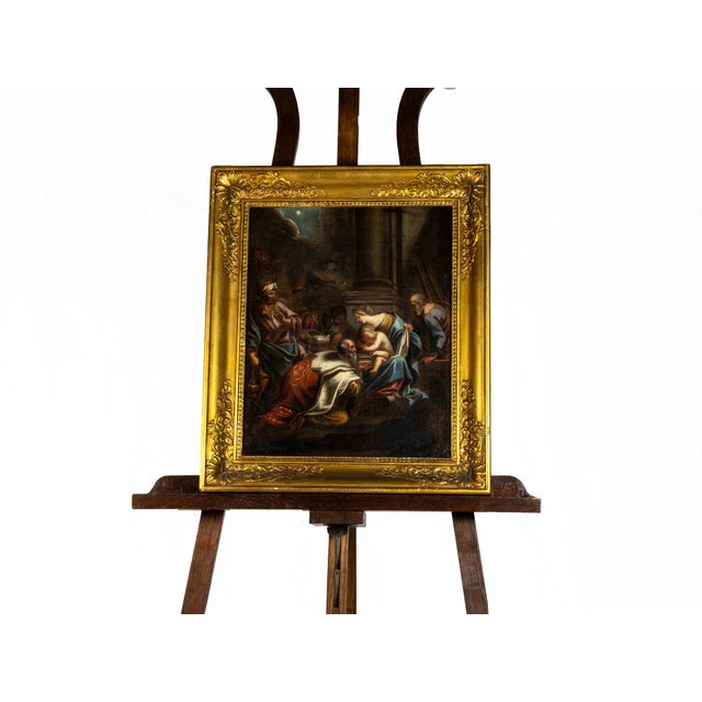 Italian Artist, Baroque Adoration of the Magi, 18th Century, Oil on Canvas, Framed For Sale - Image 6 of 6