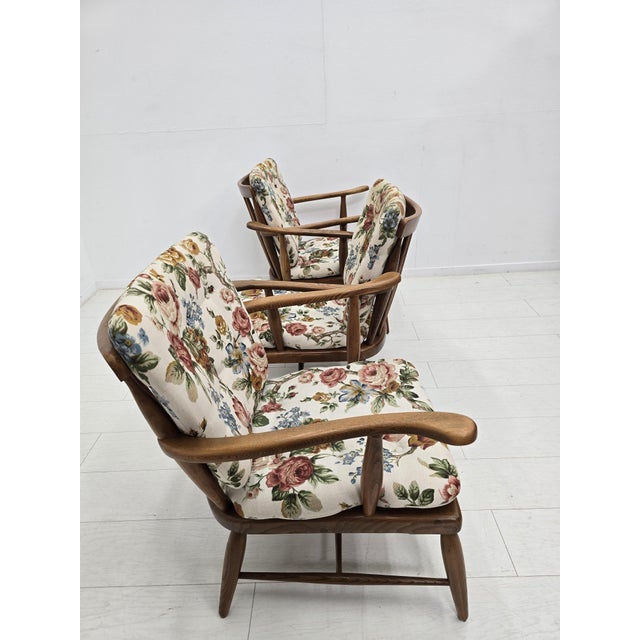 Mid-Century Modern Lounge Chairs with Floral Fabric by Anna-Lülja Praun, Austria, 1950s, Set of 3 For Sale - Image 9 of 18