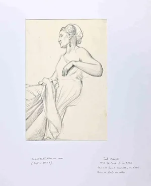 Saul Milliet, Woman, Original Pencil Drawing, 20th Century