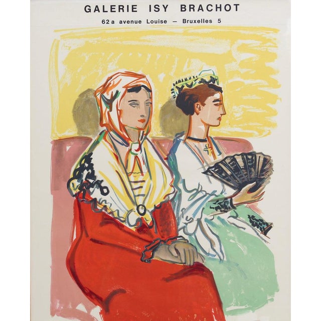 Vintage French Exhibition Poster by Yves Brayer for Galerie Isy Brachot Brussels, 1964 For Sale - Image 6 of 15