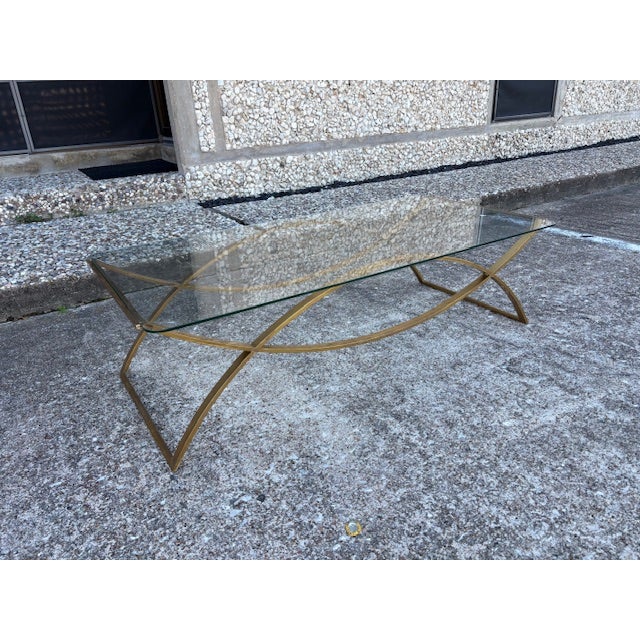 Baguès 1960s Italian Modern Brass Cocktail Table For Sale - Image 4 of 6