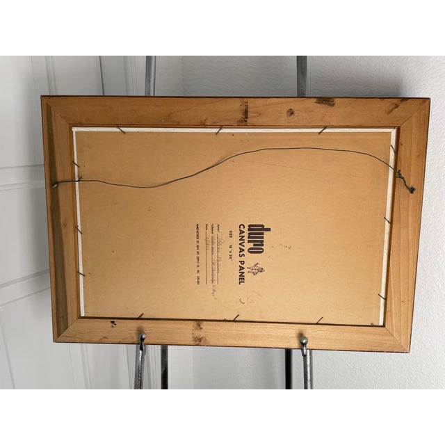 Green 1977 Original Winter Landscape Painting "Old Sturbridge Village" For Sale - Image 8 of 12