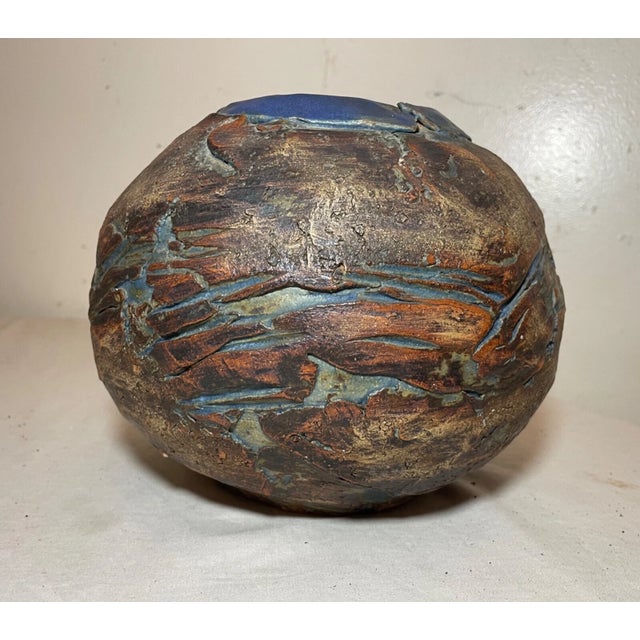 Vintage Handmade Bresler Studio Mid Century Modern Pottery Vase Sculpture For Sale In New York - Image 6 of 12